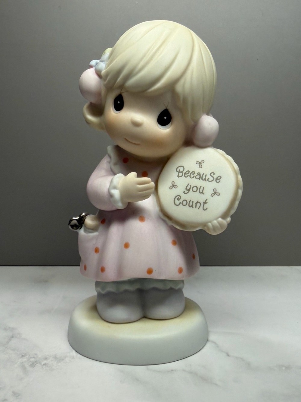 Precious Moments “You Count” Embroidery Cross-Stitch Sewing Figurine #488372